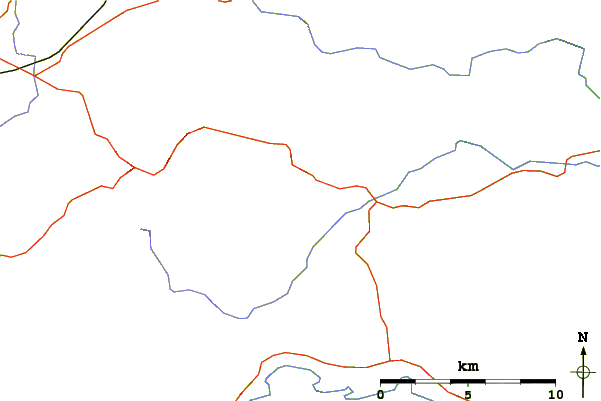 Roads and rivers around Hergest Ridge