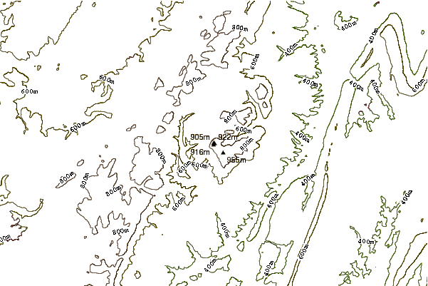 Mountain peaks around Herman Point