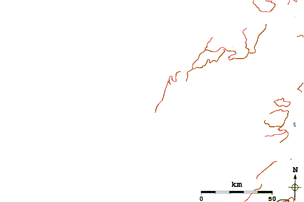 Roads and rivers around Hermannsdalstinden