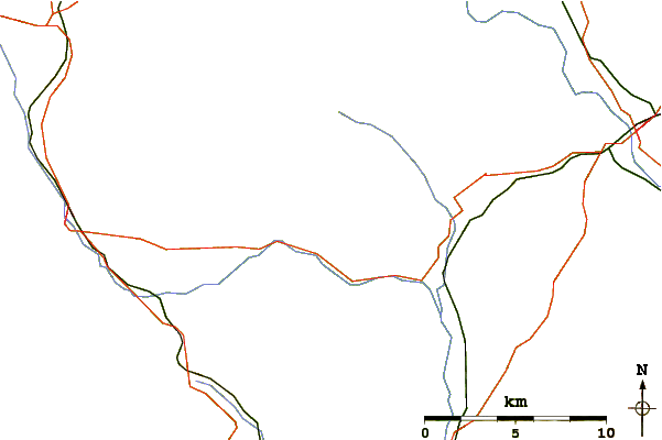 Roads and rivers around Hesselberg