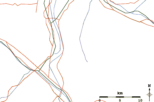 Roads and rivers around Heubühl