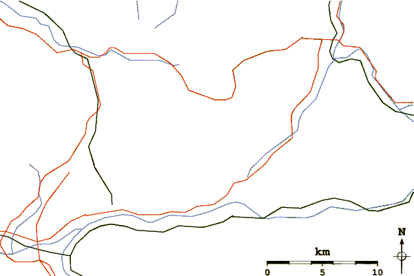 Roads and rivers around Hexenturm