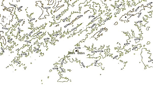 Mountain peaks around Hibriten Mountain