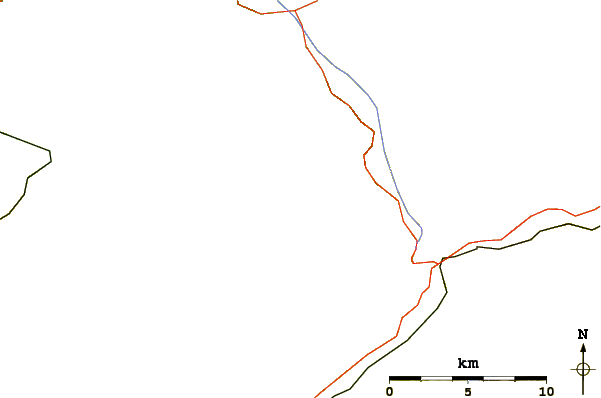 Roads and rivers around Hiendertelltihorn