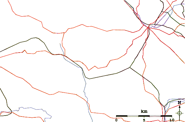 Roads and rivers around Higger Tor