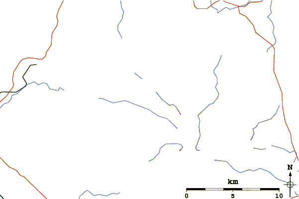 Roads and rivers around High Crag