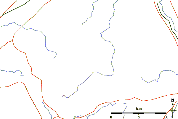 Roads and rivers around High Pike (Caldbeck)