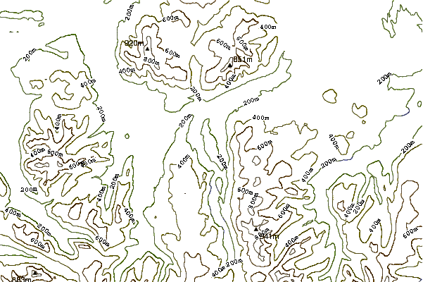 Mountain peaks around High Rigg