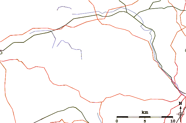 Roads and rivers around High Stones