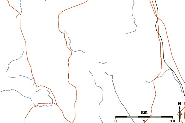 Roads and rivers around High Street (Lake District)