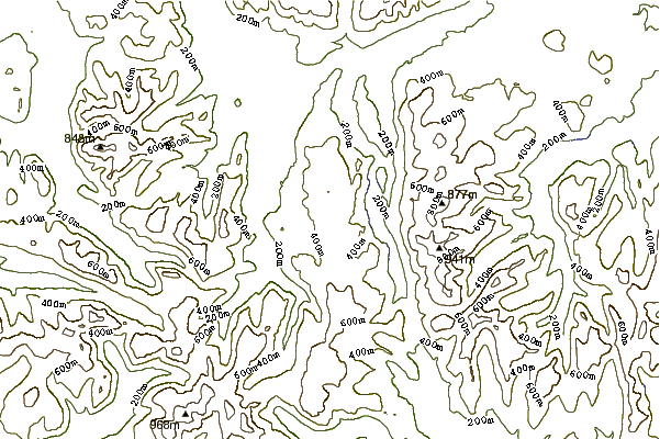 Mountain peaks around High Tove