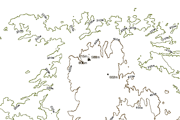 Mountain peaks around High Willhays