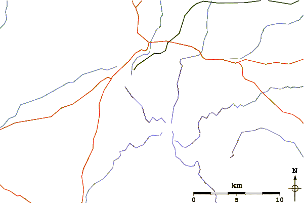 Roads and rivers around High Willhays