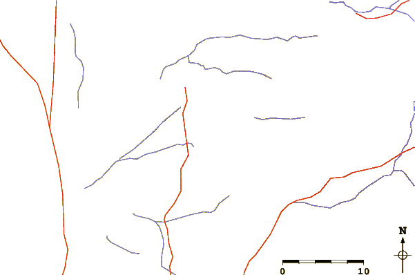 Roads and rivers around Hijaz mountains