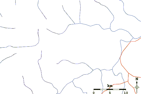 Roads and rivers around Hikurangi