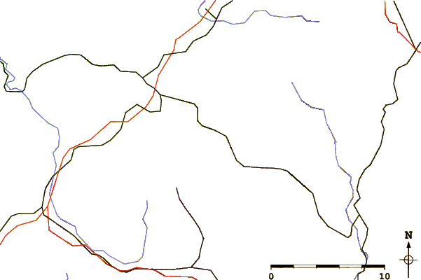Roads and rivers around Himberg (Swabian Alb)