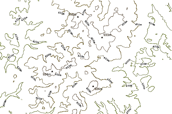 Mountain peaks around Himmeldunkberg