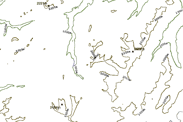 Mountain peaks around Hinderi Spillgerte