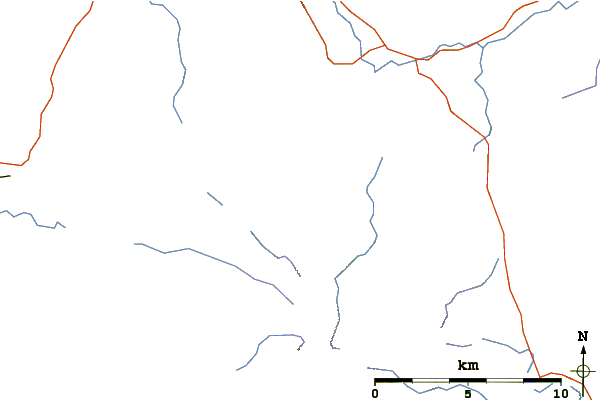 Roads and rivers around Hindscarth