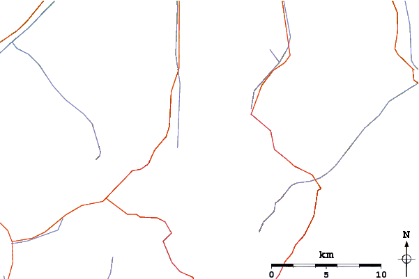 Roads and rivers around Hintere Ölgrubenspitze