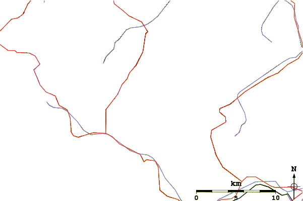 Roads and rivers around Hintere Schwärze