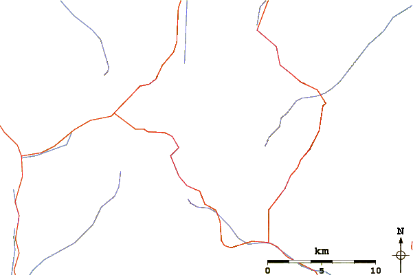 Roads and rivers around Hintereisspitzen