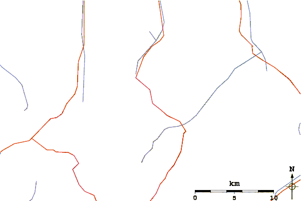 Roads and rivers around Hinterer Brochkogel