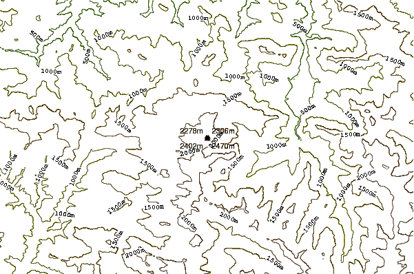 Mountain peaks around Hiru Erregeen Mahaia