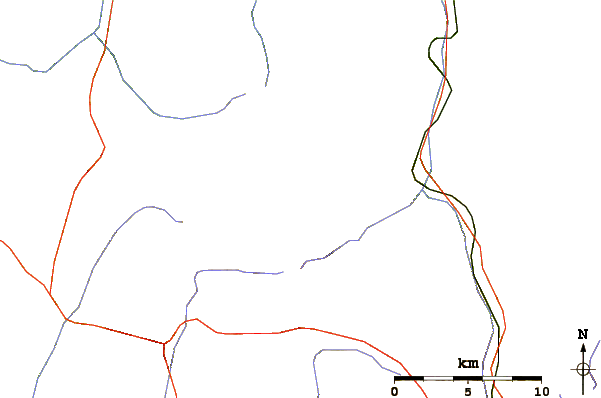 Roads and rivers around Hiru Erregeen Mahaia