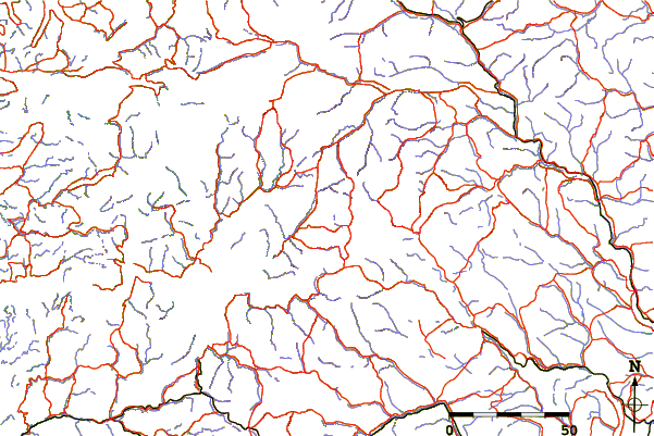 Roads and rivers around Hjelledalstind