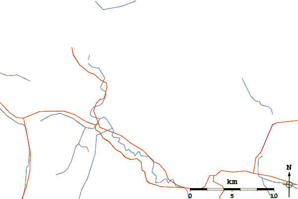 Roads and rivers around Hkusam Mountain (Prince of Wales Range)