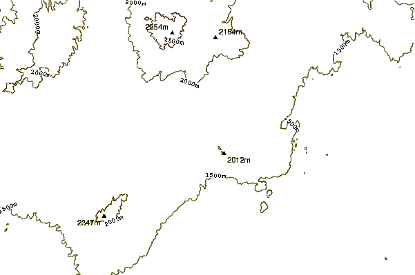 Mountain peaks around Hobicha Caldera