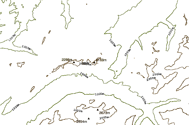 Mountain peaks around Höch Gumme