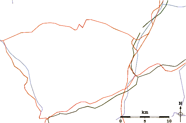 Roads and rivers around Hoch Horefellistock