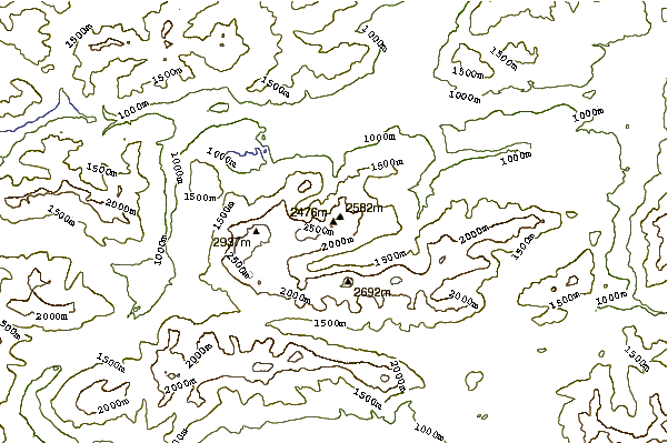 Mountain peaks around Hochblassen