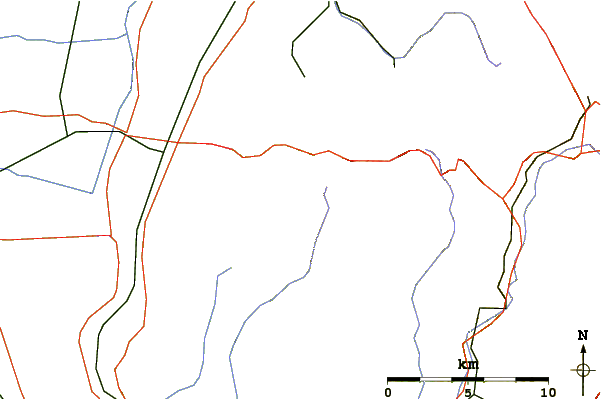 Roads and rivers around Hochblauen