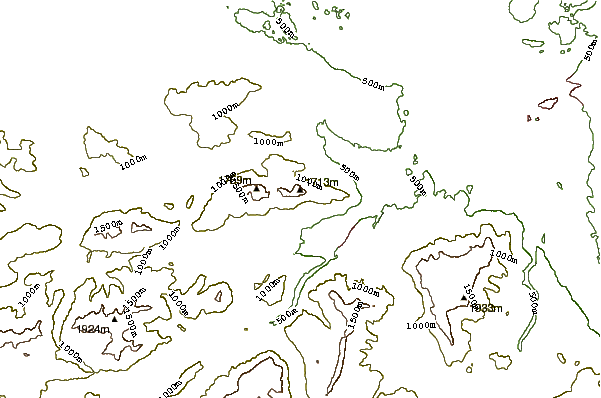 Mountain peaks around Hochstaufen