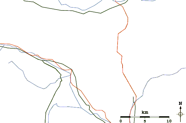 Roads and rivers around Hochstuhl