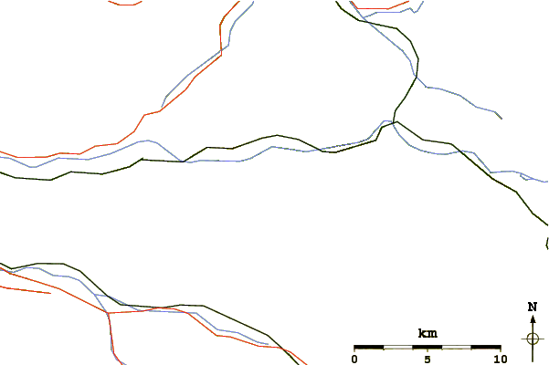 Roads and rivers around Hochtor