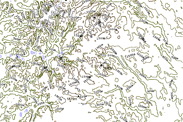 Mountain peaks around Høgeloft