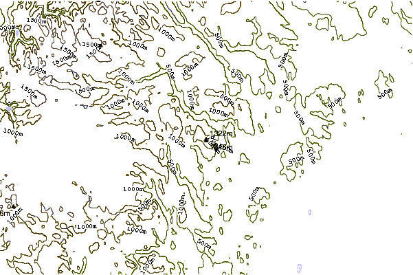 Mountain peaks around Høgevarde