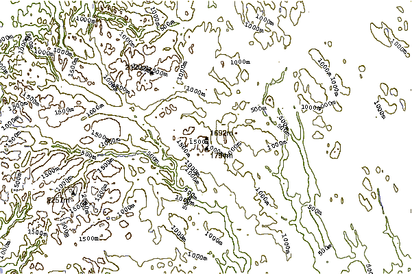 Mountain peaks around Høgronden