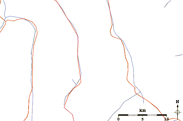 Roads and rivers around Hohe Geige