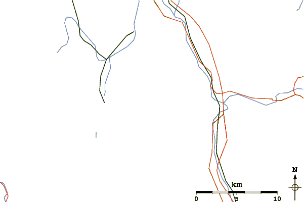 Roads and rivers around Hohe Goll or Hoher Göll