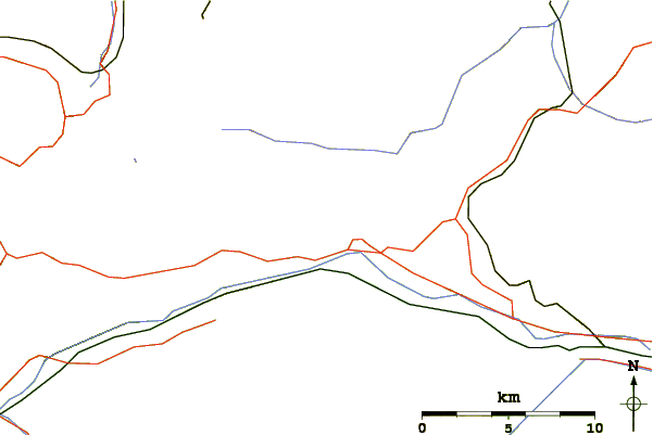 Roads and rivers around Hohe Munde