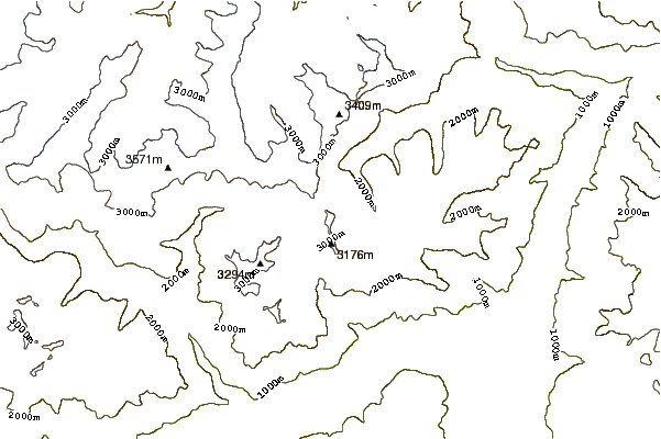 Mountain peaks around Hohe Weisse