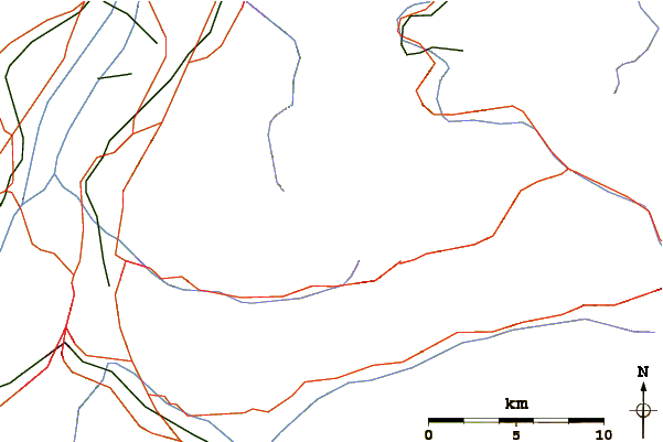 Roads and rivers around Hoher Freschen