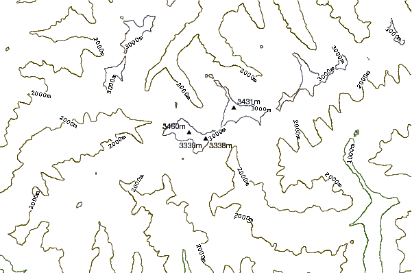 Mountain peaks around Hoher Weißzint