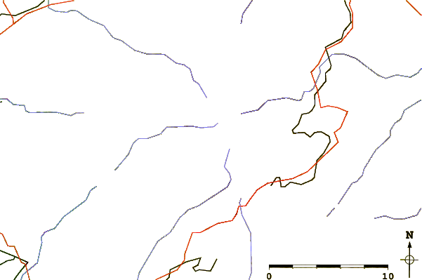 Roads and rivers around Hoherodskopf