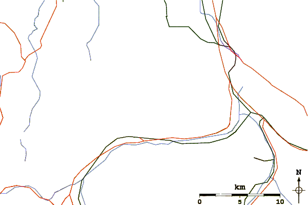 Roads and rivers around Hohmad